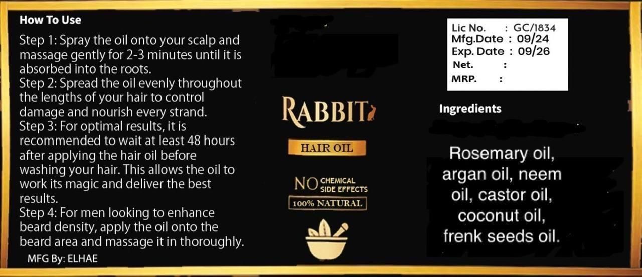 Rabbit Hair Oil (30ml)