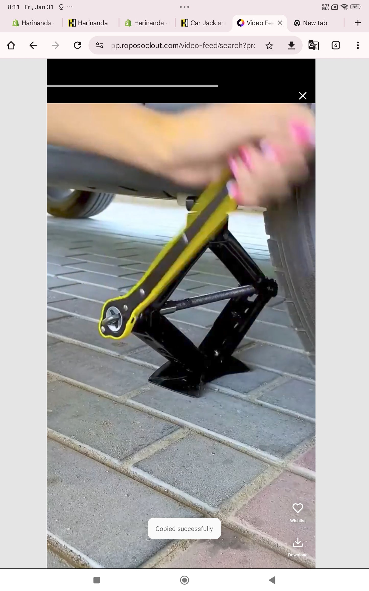 Car Jack and Lug Wrench